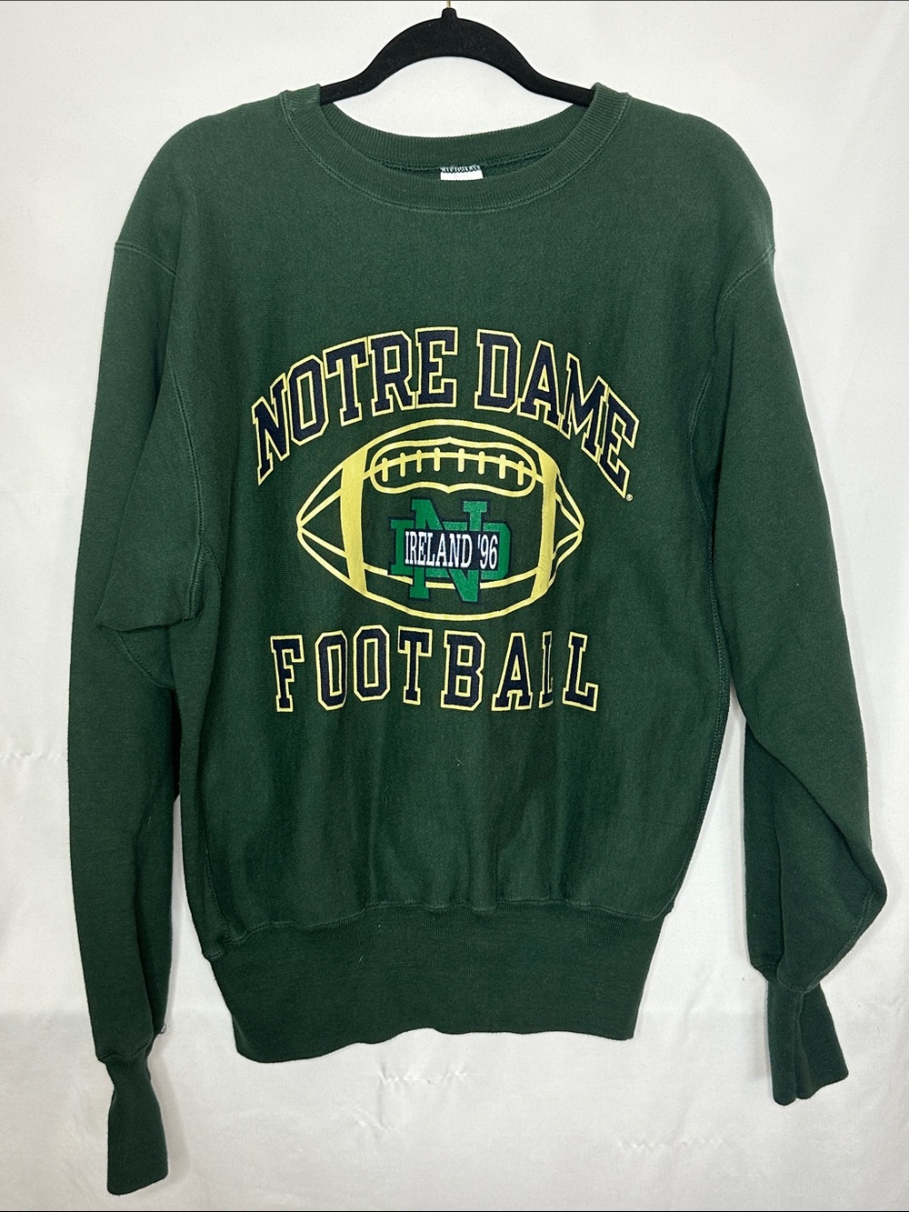 Champion | Vintage 90s Men’s Notre Dame Football Crewneck Sweatshirt, size L